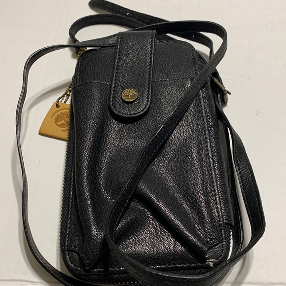 Timberland Bags Timberland Genuine Black Leather Crossbody Small Purse Poshmark